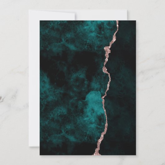 Blauwgroen Agate Pop Fizz Clink Bachelorette Party Kaart (Achterkant)