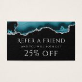 blauwgroen agate Referral Kaart (Voorkant)