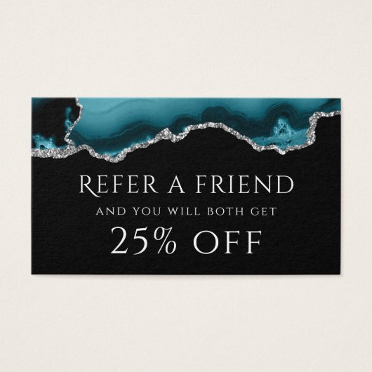 blauwgroen agate Referral Kaart (Voorkant)