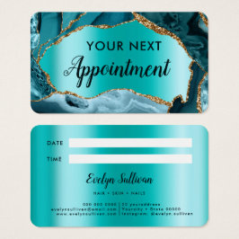 Blauwgroen Aggate Appointcard Visitekaartje