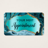 Blauwgroen Aggate Appointcard Visitekaartje (Voorkant)