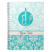 Blauwgroen akoestische gitaren notitieboek (Voorkant)