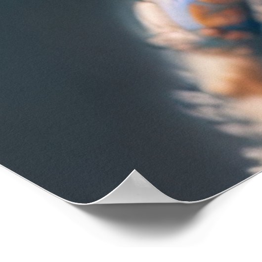 Blauwgroen Alien Cyborg SCI-FI kunst Poster (Hoek)