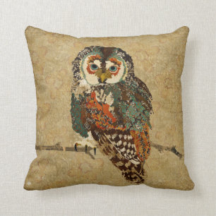 Blauwgroen Amber Owl Mojo Pillow Kussen
