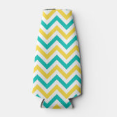 Blauwgroen, anananas, Wheux Large Chevron ZigZag P Flesjeskoeler (Voorkant)