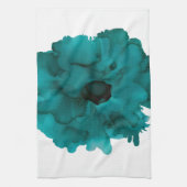 ! blauwgroen anjerbloem- theedoek (Verticaal)