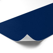 Blauwgroen anker op blauwe strepen poster (Hoek)