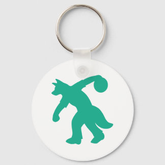 Blauwgroen Anthro Canine Bowling Sleutelhanger 000