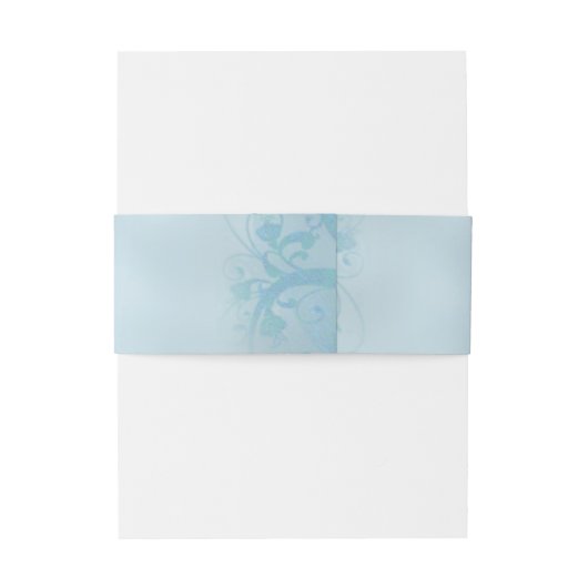 Blauwgroen Antiek blauw flessengeband Uitnodigingen Wikkel (Achterkant Voorbeeld)