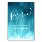 Blauwgroen aqua abstracte was moderne kunsttafel g kaart (Voorkant)