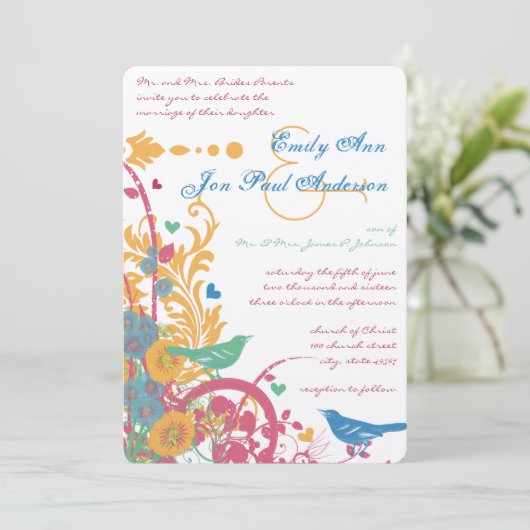 Blauwgroen Aqua Beeswax Raspberry Green Lovebird W Kaart (Staand voorkant)