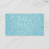 Blauwgroen Aqua Blue Glitter en Sparkle Elegant We Informatiekaartje (Achterkant)