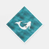 Blauwgroen Aqua Blue Glitter Sparkle Zeemeermin Servet (Hoek)