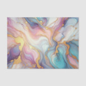 Blauwgroen Aqua Blue Paarse Roze Gouden Marmeren K Tissuepapier (Voorkant)