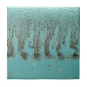 Blauwgroen Aqua Blue Shabby Chic Industrial Tegeltje (Voorkant)