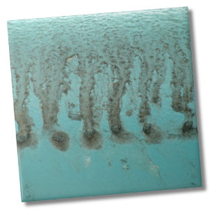 Blauwgroen Aqua Blue Shabby Chic Industrial Tegeltje