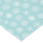 Blauwgroen Aqua Blue Snowflakes Winter Feestdagen Tafelkleed (Gekanteld)