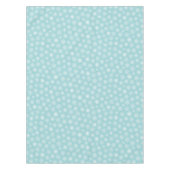 Blauwgroen Aqua Blue Snowflakes Winter Feestdagen Tafelkleed (Voorkant)