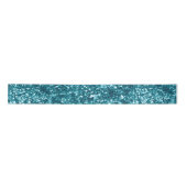 Blauwgroen Aqua Blue Sparkle Satijnen Lint (Voorkant)