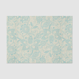 Blauwgroen Aqua Floral Lace Tissue Paper Tissuepapier
