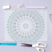 Blauwgroen Aqua Geometric Mandala Tissuepapier (Craft)