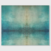 Blauwgroen Aqua Green Texture Cadeaupapier (Vlak)