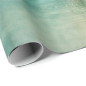 Blauwgroen Aqua Green Texture Cadeaupapier (Rol Hoek)