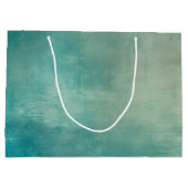 Blauwgroen Aqua Green Texture Groot Cadeauzakje (Achterkant)