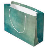 Blauwgroen Aqua Green Texture Groot Cadeauzakje (Achterkant Gekanteld)
