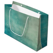 Blauwgroen Aqua Green Texture Groot Cadeauzakje (Voorkant Gekanteld)