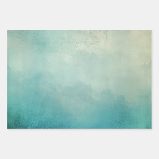 Blauwgroen Aqua Green Texture Inpakpapier Vel (Voorkant 3)