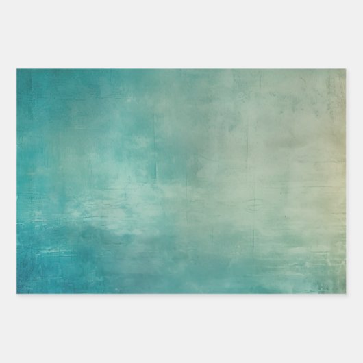 Blauwgroen Aqua Green Texture Inpakpapier Vel (Voorkant 2)