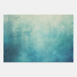 Blauwgroen Aqua Green Texture Inpakpapier Vel