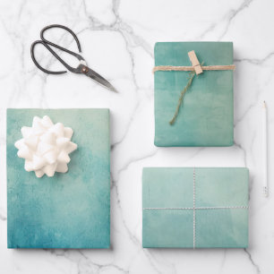Blauwgroen Aqua Green Texture Inpakpapier Vel