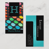 Blauwgroen Aqua make up Artist Palette Visitekaart Visitekaartje (Voorkant / Achterkant)