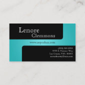 Blauwgroen Aqua make up Artist Palette Visitekaart Visitekaartje (Achterkant)