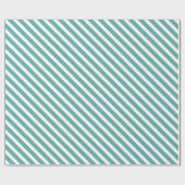 Blauwgroen Aqua Mint Green White Stripes Vrijgezel Cadeaupapier (Vlak)