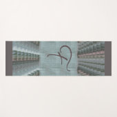 Blauwgroen Aqua Mint Roze Blush Earth Tones Canvas Yogamat (Voorkant (horizontaal))