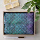 Blauwgroen Aqua Paarse Mermaid Sparkle Glitter Tissuepapier (Geschenk)