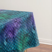 Blauwgroen Aqua Paarse Mermaid Sparkle Tafelkleed (Voorbeeld)