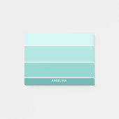 Blauwgroen Aqua Paint Chips - Jouw naam toevoegen Post-it® Notes (Voorkant)