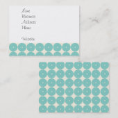  Blauwgroen Aqua Turquoise Blauwe Circles Schijven Visitekaartje (Voorkant / Achterkant)