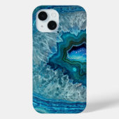 Blauwgroen Aqua Turquoise Geode Rock Pattern Case-Mate iPhone Case (Achterkant)