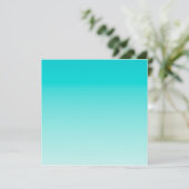 Blauwgroen aquagradiënt bedankkaart (Staand voorkant)