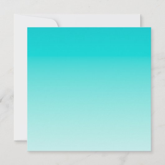 Blauwgroen aquagradiënt bedankkaart (Voorkant)