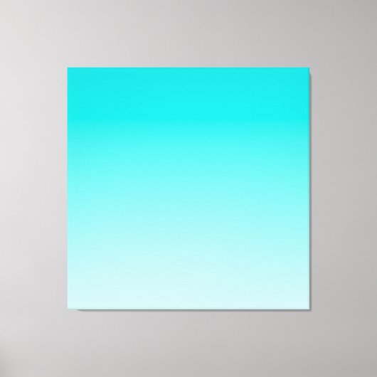 Blauwgroen aquagradiënt canvas afdruk (Voorkant)