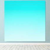 Blauwgroen aquagradiënt canvas afdruk (Insitu (Houten vloer))