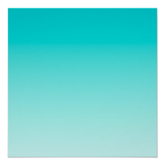 Blauwgroen aquagradiënt perfect poster (Voorkant)
