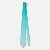Blauwgroen aquagradiënt stropdas (Voorkant)