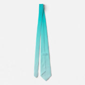 Blauwgroen aquagradiënt stropdas (Achterkant)